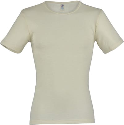 Engel Natur Heren T-shirt Zijde - Bio Merino Wol GOTS gebroken wit 46/48M
