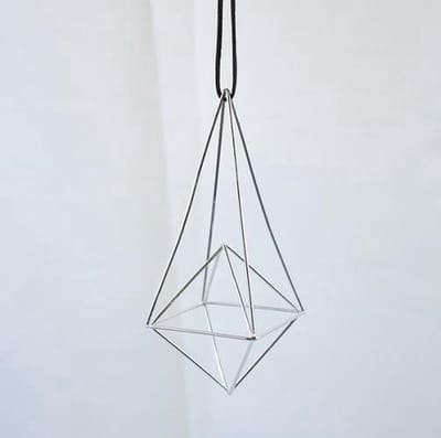 ZoeZo Design - 6 stuks - kersthangers - kerst - metaal - zilver - geometrisch - 12,4 x 5,2 cm - kerstboom - kerstversiering - alternatief - kerstbal