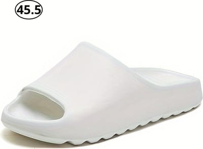 Bovista Comfortabele Slippers - Badslippers - Teenslippers - Anti-Slip Slides - Flip Flops - Stevig Voetbed - Wit - Maat 45.5
