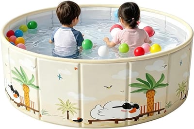 Opvouwbaar Zwembad - Huisdierbadkuip Kinderbad - Buiten Spelen - Direct Klaar Geen Pomp Nodig - 120 x 45 cm - Blauw