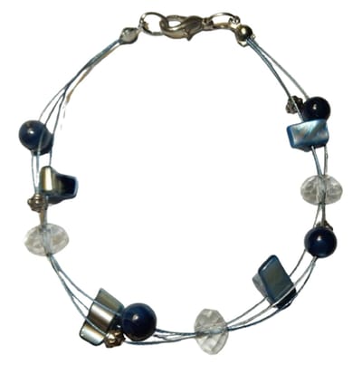 Vintage Armband Bergkristal en Parel