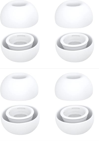 Reserve Oordopjes - Siliconen Oorkussens - Comfortabel Luisteren - Geïntegreerd Ontwerp - XS S M L - Wit