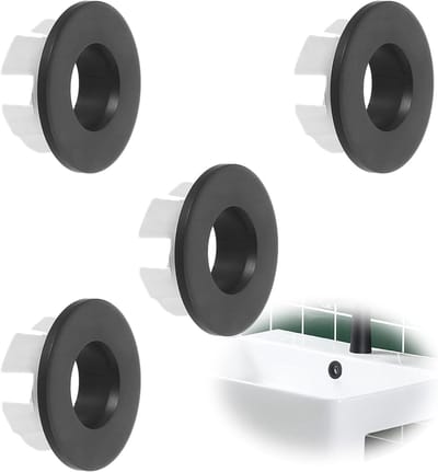Ronde Overloopring voor Keukenspoelbak - 4 Stuks, Overloopbescherming, Afvoeraccessoires, Goudkleurig