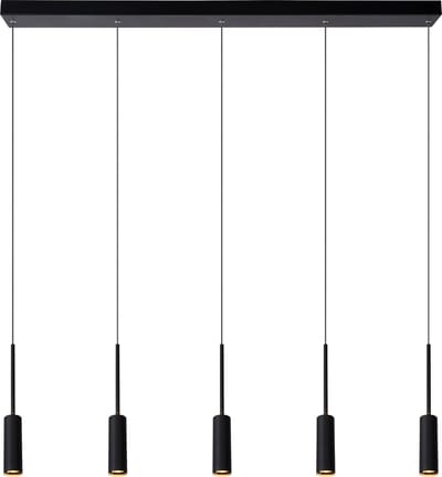 Lucide TUBULE - Hanglamp - LED - 5x7W 2700K - Zwart