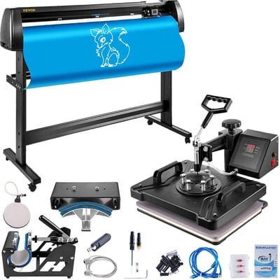 Presse à chaud 5 en 1 12 x15  Traceur de découpe vinyle Imprimante graphique 53  Cutter pour loisirs créatifs