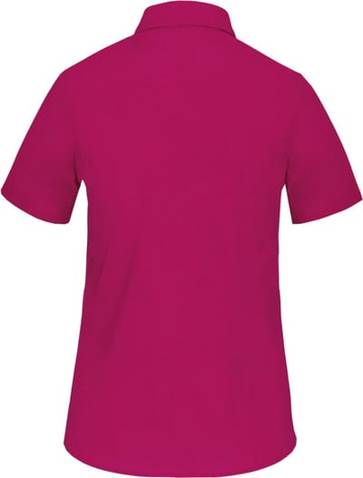 Kariban Overhemd in onderhoudsvriendelijk polykatoen-popeline korte mouwen dames K548 - Fuchsia - 3XL