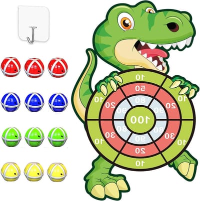Dartbord Speelgoed voor Jongens Leeftijd 3-9 76cm Kinderen – Klittenband Dart Board Set met 12 Kleverig Ballen – Partij Gooien Spel Verjaardagscadeau voor 3-10 Jarigen
