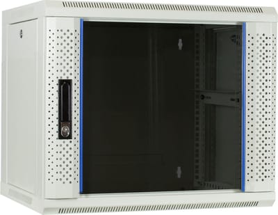 DSIT 9U witte wandkast met glazen deur 600x450x500mm (BxDxH) - serverbehuizing - serverrack - serverkast - 19 inch