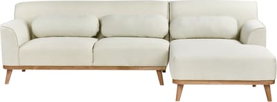 SIMOS - Hoekbank - Gebroken wit - Linkszijdig - Polyester