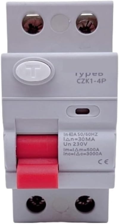 Aardlekschakelaar - Stroomonderbreker - Veilige Stroomvoorziening - Type B - 2P 40A 63A - Grijs
