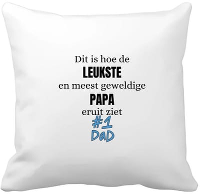 Akyol - leukste en geweldige papa Kussen hoes - Vader - papa - verjaardag papa - cadeautje - kado - geschenk - 40 bij 40 cm