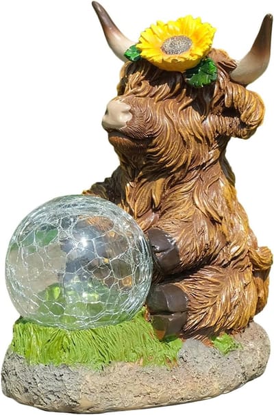 Zonne Lantaarns Buiten - Tuinverlichting Dieren - Sfeerverlichting Tuin - Waterdicht Ontwerp - 25 x 21 x 20 cm - Bruin