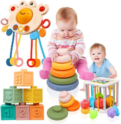VELTRR® Baby Speelgoed 0 Jaar - Kinderspeelgoed 6 Maanden - Multicolor