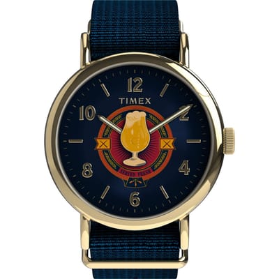 Timex Harry Potter x Timex Weekender Butterbeer TW2Y76100 Horloge - Textiel - Blauw - Ø 40 mm