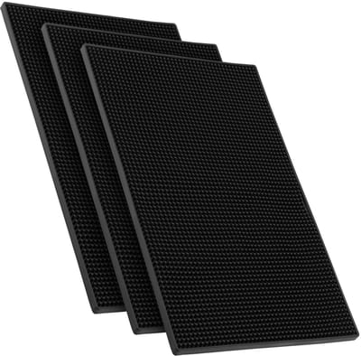 Dailygoods- Barmat 3 Stuks 45 x 30 cm - Siliconen Afdruipmat - Rubber Barmat - Keuken/Bar - Hoogwaardig Materiaal - Gebruiksvriendelijke Reiniging
