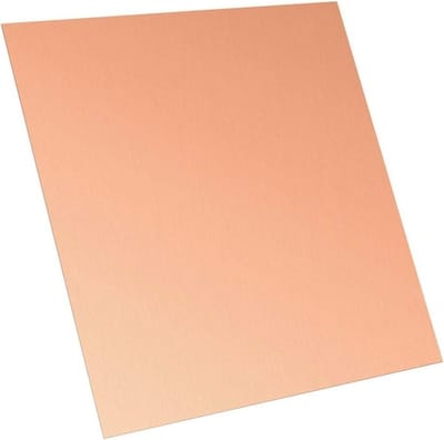 Koperen Plaat - Metaal Folie - Hittegeleiding Toepassen - 999% Puur Koper - 100x100mm - Koperkleur