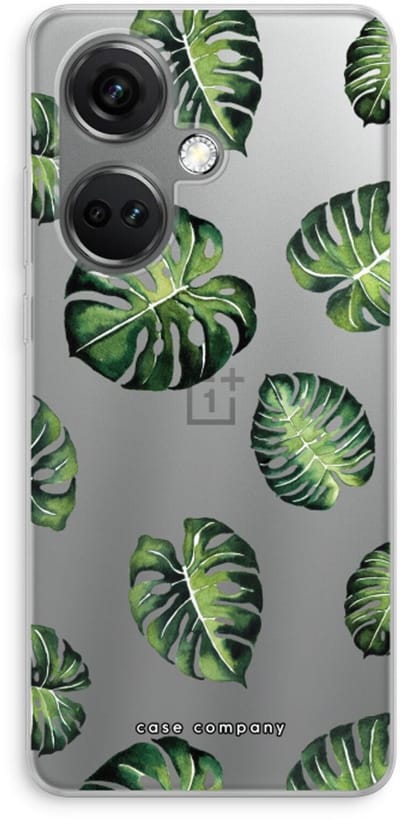 Case Company® - Hoesje geschikt voor OnePlus Nord CE 3 hoesje - Tropische bladeren - Soft Cover Telefoonhoesje - Bescherming aan alle Kanten en Schermrand