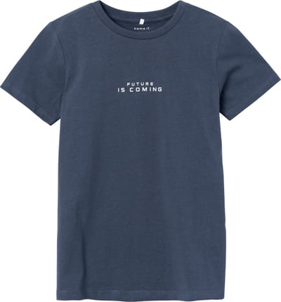 Name it t-shirt jongens - grijs - NKMtemanno - maat 122/128