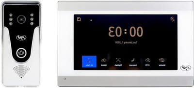 Slimme Video-intercom - WiFi Deurcamera - Toegang Bewaken - Dubbele Deur Controle - 7 Inch Scherm - Zilver