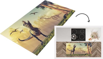 Keukenloper - Loper keuken - Kinderkamer - Dinosaurus - Boom - 120x60 cm - Keukenloper vinyl