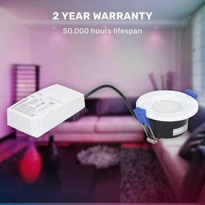 HOFTRONIC SMART Venezia smart inbouwspot - IP65 waterdicht - 6 Watt 450 lumen - Wifi + Bluetooth - RGBWW - Google Home, Amazon Alexa en Siri - Wit -