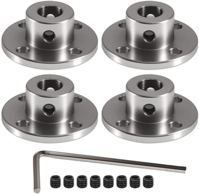 4-delige 6mm flenskoppeling voor motoren - asverbinding, motorplug en aandrijfcomponenten met 6mm binnendiameter