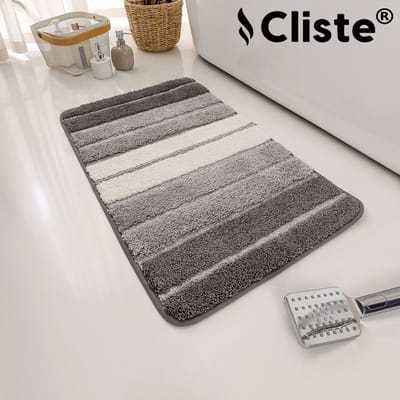 Cliste Badmat - Badkamermat, Badkamer Mat, Antislip, Douchemat, Badmat, Badmatten - voor Douche en Bad - 50 x 80 cm - Licht Grijs