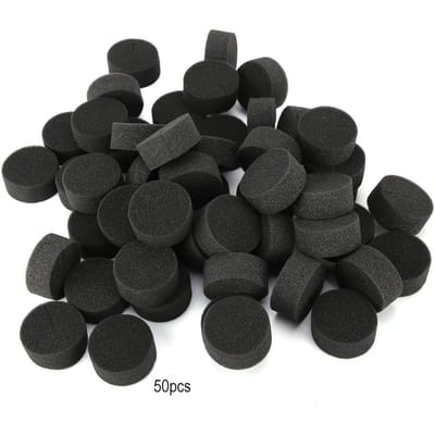 Lot de 50 éponges hydroponiques sans sol pour semis en serre (Noir) noir