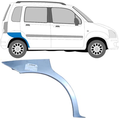 Reparatiepaneel achterspatbord voor Opel Agila 2001-2008 / Rechts
