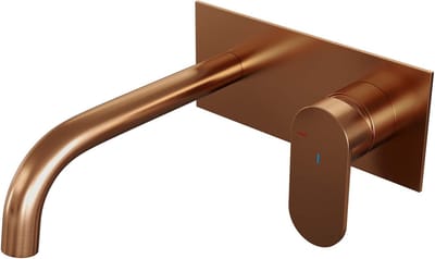 Wastafelkraan Inbouw Brauer Copper Edition B3 Coldstart Mengkraan Rond Geborsteld Koper PVD 1 Greeps met Achterplaat