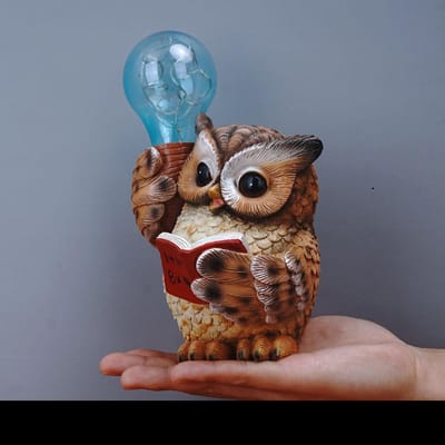 Lumières Solaires Créatives Ornements Hibou Lumières de Nuit de Jardin Ornements Artisanat en Résine Décoration de Maison