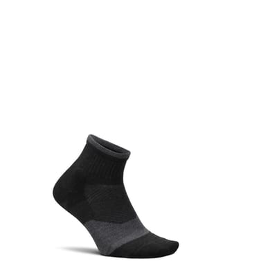 Feetures - Trail Max Cushion Quarter Charcoal - Donkergrijs / SMALL