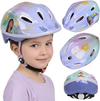 DISNEY Wish Veilige fietshelm voor meisjes, lichtgewicht, verstelbaar 52-56 cm