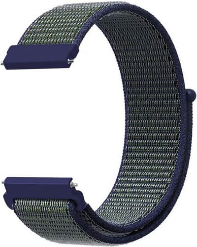 Stravo 20mm Nylon klittenbandje Smartwatchbandje - Horlogebandje geschikt voor Samsung Galaxy Watch 7 / 6 / 5 / Pro / 4 / 3 / Active 2 - Garmin Approach / Forerunner / Venu 2 Plus / SQ / Vivomove - Polar Ignite / Unite / Huawei - Kleuren 2#