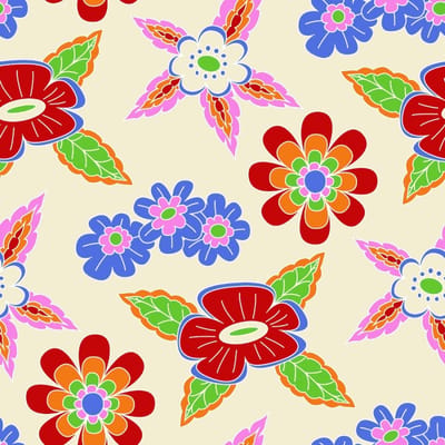 Behang kleurrijke bloemen - Bluuming Affairs - Bloemen Behang - Behangpapier - Kinderbehang - 0,53 x 10,05 M.