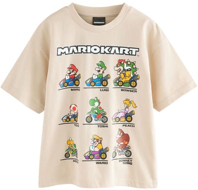 Next - Jongens - Mario Gaming T-shirt - Naturel