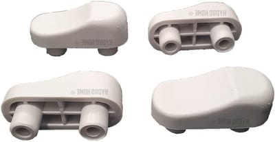 Toiletbril Bumpers - Reserveonderdelen Toilet - Toilet Reparatie - Rubberen Demping - Set van 4 - Grijs