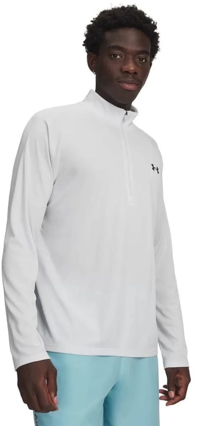 Under Armour Tech Textured Sweatshirt Met Halve Rits Wit S / Regular Man