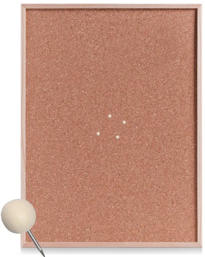 Zeller Prikbord - 80 x 60 cm - inclusief 25x houten bolletjes punaises - Kantoor / thuis / keuken - memobord - extra groot formaat
