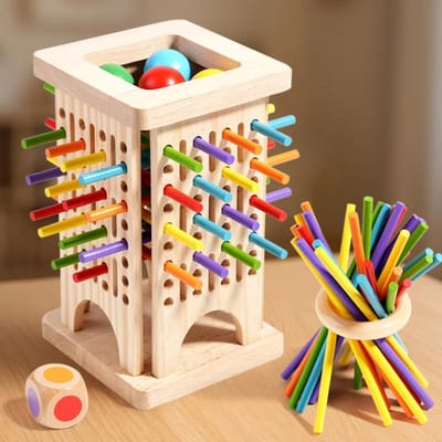 Houten Stok Strategie Spel voor Kinderen Denktraining Interactief Puzzel Speelgoed Houten Balans Strijd Spel voor Familie Feest Plezier