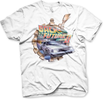 Back To The Future - Part II Vintage Heren Tshirt - S - Wit