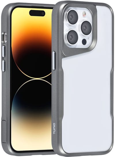 TUNIQ Back cover - iPhone 14 Pro - Grijs - Hybride ontwerp met valbescherming