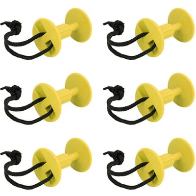 Lot de 6 bouchons de main pour corde de surf en plastique de haute qualité, accessoires de surf 5,5 x 4 cm(Jaune) jaune