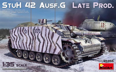 MiniArt Modelbouwpakket Militaire voertuigen - 35355 StuH 42 Ausf. G Late Prod. Tank Plastic - 1:35 - Modelbouw