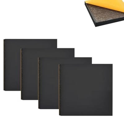 4 Stuks Neopreen Schuimplaat - Zelfklevend, Anti-Trilling en Antislip (15 x 15 cm, Dikte 1 cm)