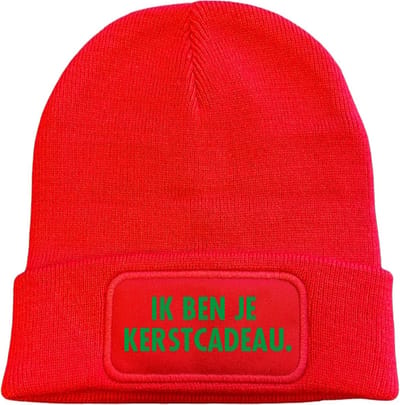 Foute kerstmuts wintermuts rood - Ik ben je kerstcadeau - soBAD. Kerstmis soBAD. muts | kerstmutsen volwassenen | kerstmuts volwassen | Warme Muts voor Volwassenen | Heren en Dames Beanie