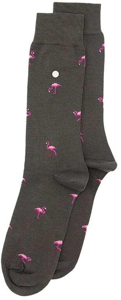 Alfredo Gonzales unisex sokken flamingos grijs