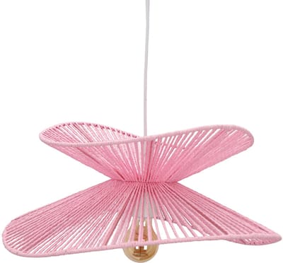 Olucia - ROSALIE - Hanglamp - Roze / Wit - Vorm: Overig