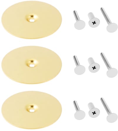Dailygoods - Set van 3 Deurgat Afdekkappen met Schroeven Goud