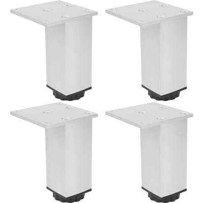 4-delige set vierkantvormige aluminiumlegering verstelbare meubel kast tafel bank poten steun(Vierkante Meubelpoot
